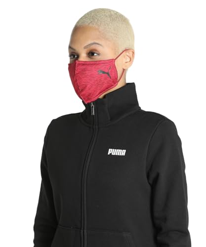 Image of Puma Unisex-Adult Train Face Mask, Intense Red-Asphalt, L (5428001)