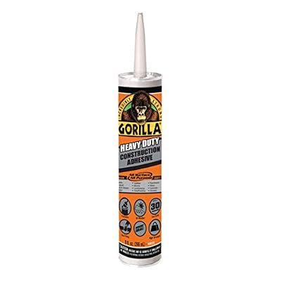 Gorilla 8010001, 9 oz, White Heavy Duty Construction Adhesive, 1 Pack