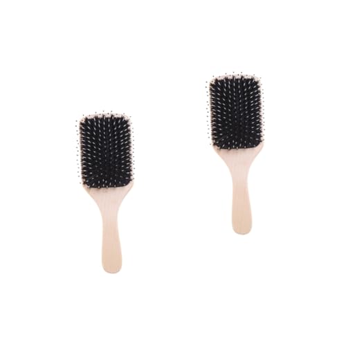 Brosse pour cheveux bouclés et fins FRCOLOR d'excellence en poils de sanglier authentiques