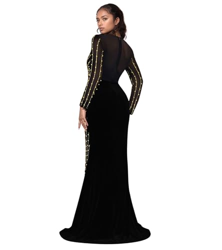 Image of PORRCEY Women's Sexy Elegant Rhinestone Bodycon Dress Hot Drilling Clubwear
