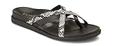 Vionic Women's Palm Daisy Toe-post Sandal - Ladies Flip-flop Concealed Orthotic Support Natural Snake 6.5 M US
