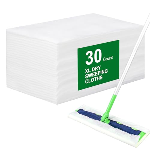 Yicotira XL Dry Sweeping Cloths for Swiffer Sweeper XL Mop - 30 Count Disposable X-Large Pet Dry Mop Refill - Multi-Surface Dry Cloth Refills for Floor Cleaning (Mop is not Included)