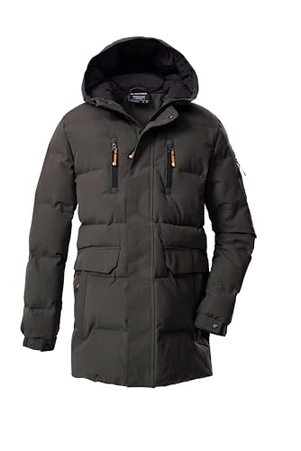 killtec Jungen Outdoorparka/Steppparka/Funktionsparka in Daunenoptik mit Kapuze KOW 238 BYS QLTD PRK, dunkelstein, 164, 43596-000