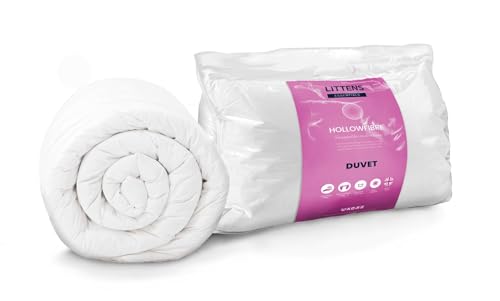 Littens Essentials 15 Tog Single Bed Non-Allergy Polypropylene Hollowfibre Heavy Warm Winter Duvet Quilt (135cm x 200cm)