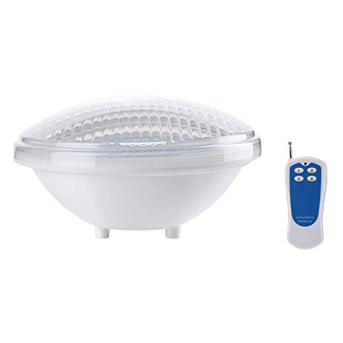 LE Lampe de piscine 18W LED Couleurs Variées RGB, Submersible et Réglable, LED Lampe Etanche IP68, contrôle par télécommande, 12V AC/DC, 12 Modes Disponibles