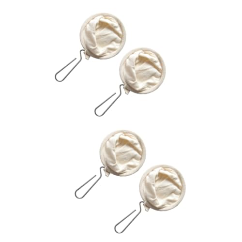 MOTHNUR 4piezas Bolsa De Filtro De Café Reutilizable De Acero Inoxidable Asa De Flanela Filtro Para Café y Té Para Preparaciones Caseras
