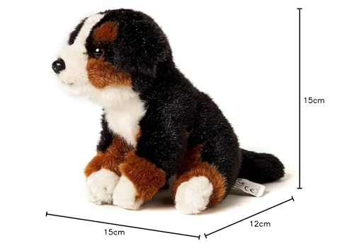 Uni-Toys - Berner Sennenhund Welpe, sitzend - 15 cm (Höhe) - Plüsch-Hund, Haustier - Plüschtier, Kuscheltier