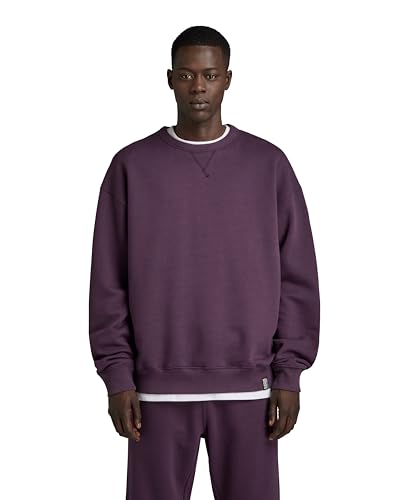 G-Star Raw Sudadera Essential Unisex Loose Para Hombre, Púrpura Lt Maze D22995-D395-8880 , M G-Star Raw Sudadera Essential Unisex Loose Para Hombre, Púrpura Lt Maze D22995-D395-8880 , M