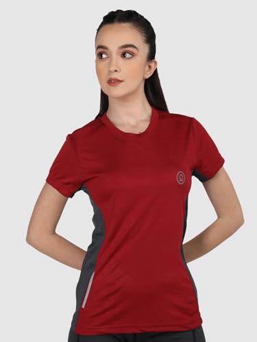 Image of CHKOKKO Gym Tshirt for Women Workout Dry Fit t Shirt Sports Tshirt Lightweight Round Neck Breathable Half Sleeve Activewear Mesh Running Yoga Tops for Woman