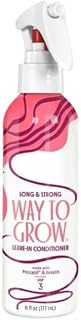 Way to Grow Long & Strong Leave-In Conditioner Step 3, Lightweight Hair Strengthening Treatment, 6 fl oz (177 ml), Pack of 1
