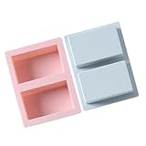 Parliky 2 Stück Silikon Seifenformen Flexible DIY Gießformen für Handgemachte Seife Backform für...