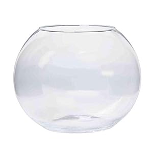 INNA-Glas Ronde vaas TOBI van glas, helder, 11,5cm, Ø 15cm – glazen bolvaas – lantaarn glas