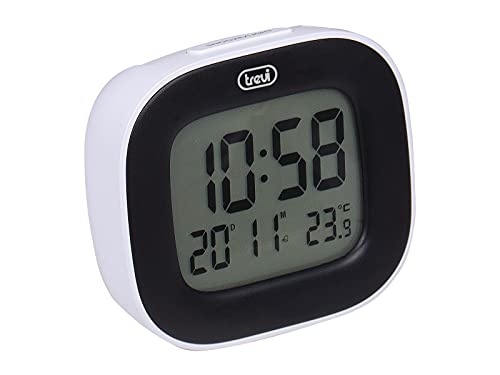 Trevi SLD 3875 Orologio Digitale con Display LCD Sveglia Termometro Calendario e Funzione Snooze Bianco - 4