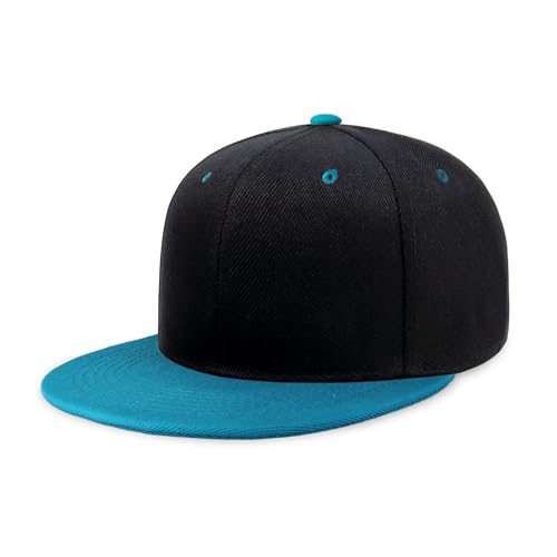 Image of CHOK.LIDS Flat Bill Visor Classic Snapback Hat Blank Adjustable Brim High Top End Trendy Color Style Plain Tone Baseball Cap