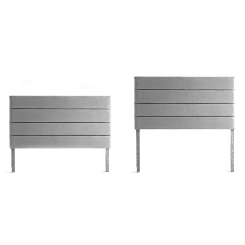 Lucid Upholstered 4 Channel Horizontal Tufted Headboard For King/California King Size Bed Frame (Stone) #TOP1