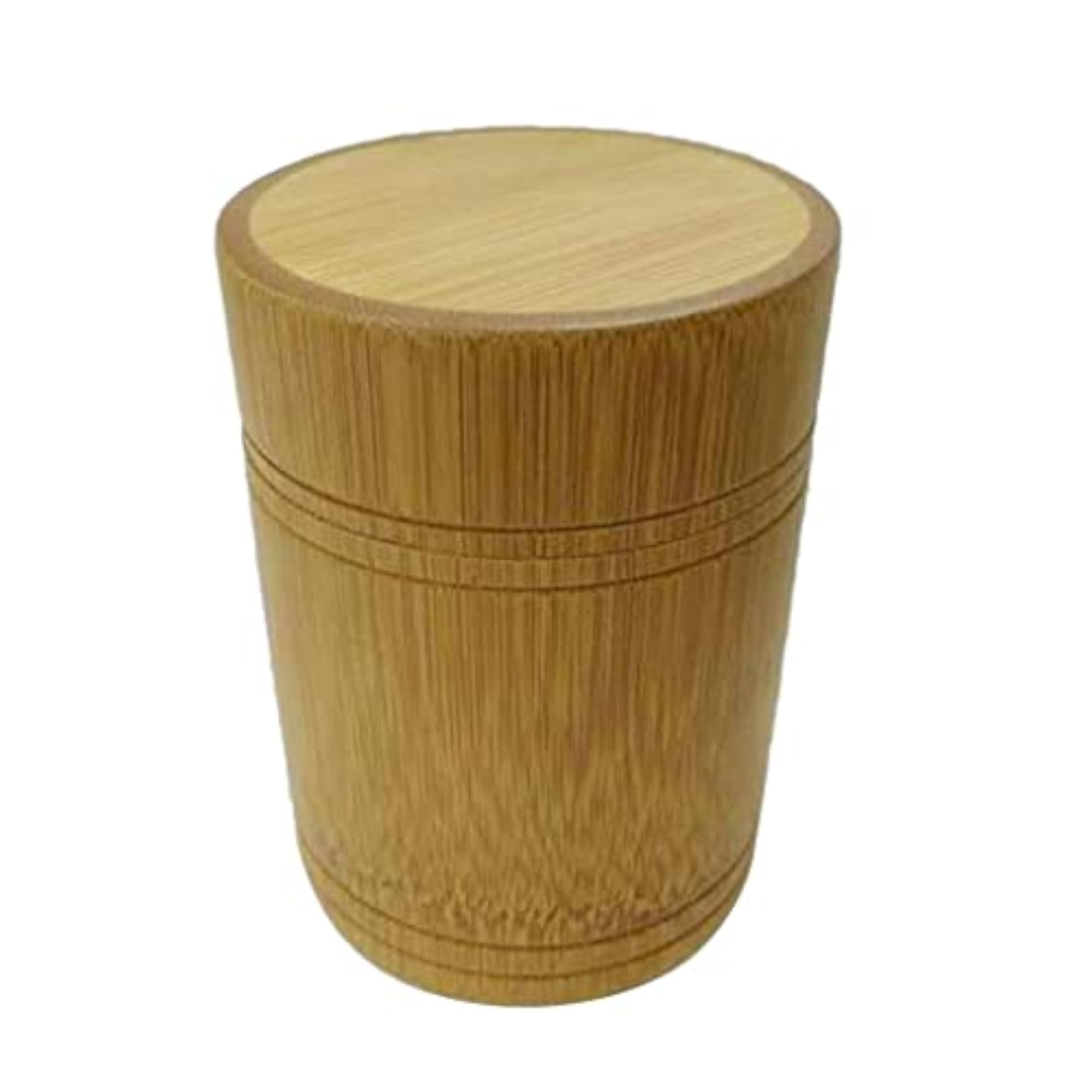Bamboo Storage Bottles Kitchen Tea Container Jar Cans Case Organizer Round B