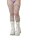 iHeartRaves Pair of Non-Slip Rave Leg Wraps (Silver Glitter)