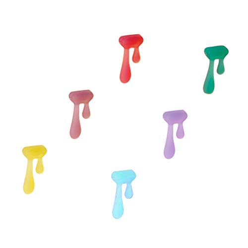 6 peças de silicone em forma de gota de água marcador de copo criativo, copo de bebida e identificad