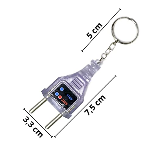 Medidor Identificador De Tensão Para Tomada 110V/220V Teste De Voltagem Com LED Indicador Chaveiro P