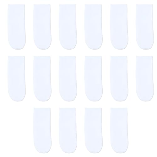 Daleweo 16 Unidades Cepillo De Dientes Para Perros Dedo, Limpieza Dental Gato Reutilizable, Cepillo Dientes Perro Pequeño Algodón, Anti Sarro Placa, Blanco