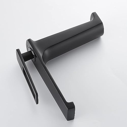 Robinet d'évier cascade à levier unique mitigeur noir mat eau chaude et froide