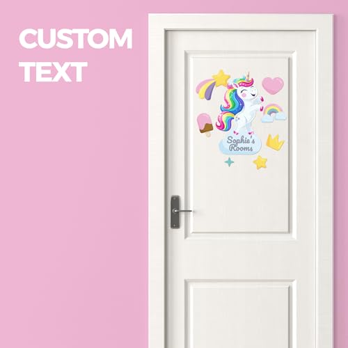 Vinilo decorativo unicornio personalizado 15x15 pulgadas miniatura 2