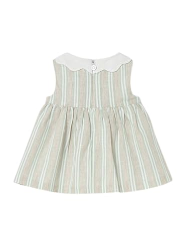 Mayoral Vestido rayas lino Agua 12 meses