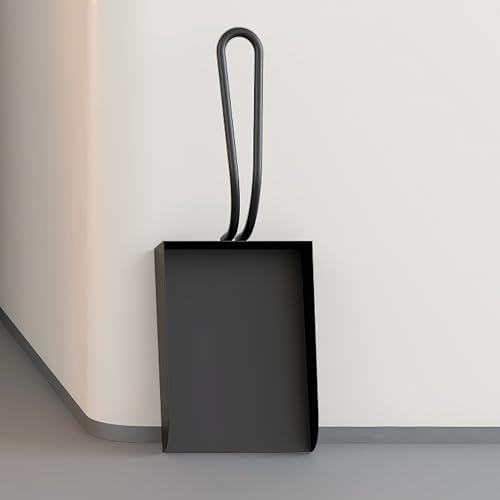 Kingson Schwarze Kaminschaufel – 25 x 10 cm – Zubehör für Holzofen – langlebiges und stilvolles Werkzeug für effiziente Kaminwartung