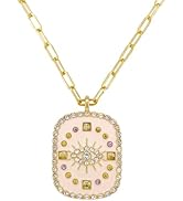 Obidos 14K Altın Kaplamalı K&ouml;t&uuml; G&ouml;z Geri D&ouml;nebilir Madalyon Kolye | Koruma Bohem Kolye Adjus...