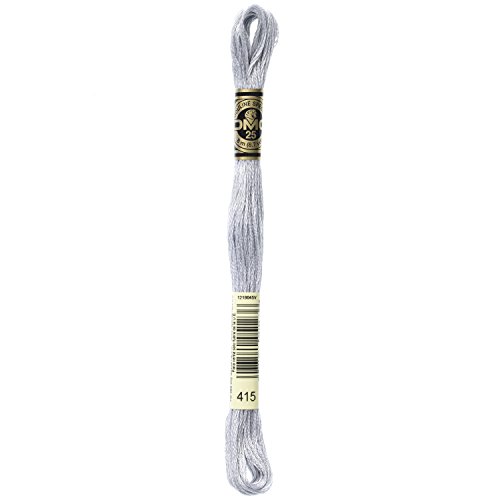 DMC 117-415 Six Stranded Cotton Embroidery Floss, Pearl Gray, 8.7-Yard