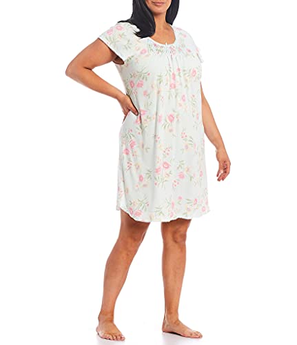 Miss Elaine Women's Plus Size Cottonessa Short Nightgown