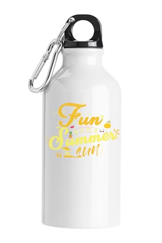 Fun In The Summer Sun Touristen-Wasserflasche, Weiß