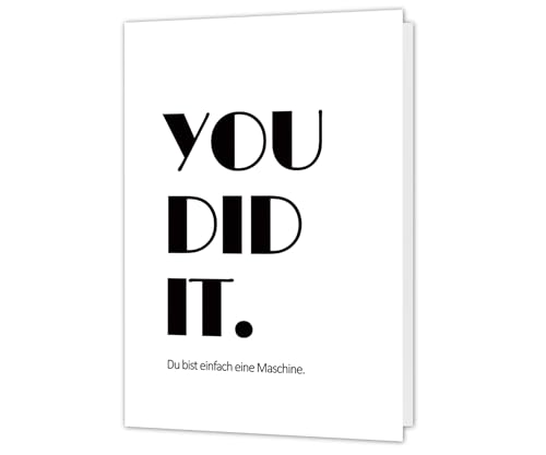 PICTALOO Glückwunschkarte Prüfung bestanden – you did it – coole Grußkarte zum Abitur, Ausbildung, Bachelor, Führerschein, Examen, Abschluss, witzige Karte zur Gratulation, Geschenk Abi (V3) PICTALOO Glückwunschkarte Prüfung bestanden – you did it – coole Grußkarte zum Abitur, Ausbildung, Bachelor, Führerschein, Examen, Abschluss, witzige Karte zur Gratulation, Geschenk Abi (V3)
