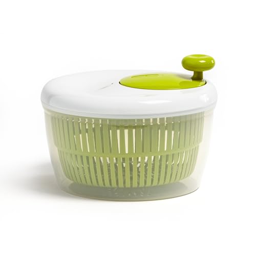 Moulinex Classic Centrifuga per insalata 5 L (5/7 peri), lavabile in lavastoviglie, Essa la insalata in modo semplice e veloce, pulsante stop, prodotto in Francia K1690104, prodotto in Francia