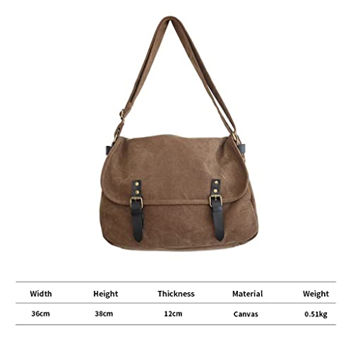 Men's Canvas Shoulder Bags Casual Tote Bags Travel Men's Messenger Bags Messenger Bags Handbags(E)2