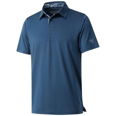 M MAELREG Golf Polo Shirts for Men Blue Cover