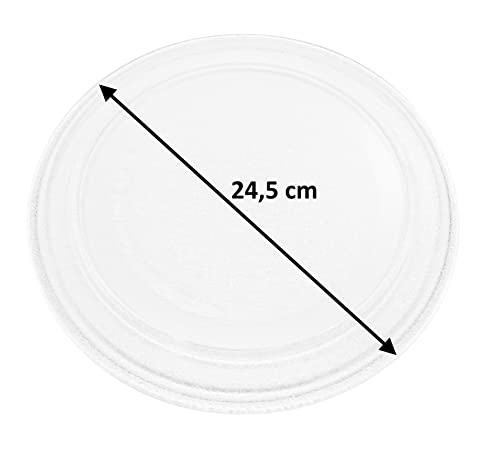 ¿Roto El Plato De Tu Microondas? El Repuesto Universal De VIDETOL (24,5 Cm) Que Necesitas - Incluye Soporte Y Eje