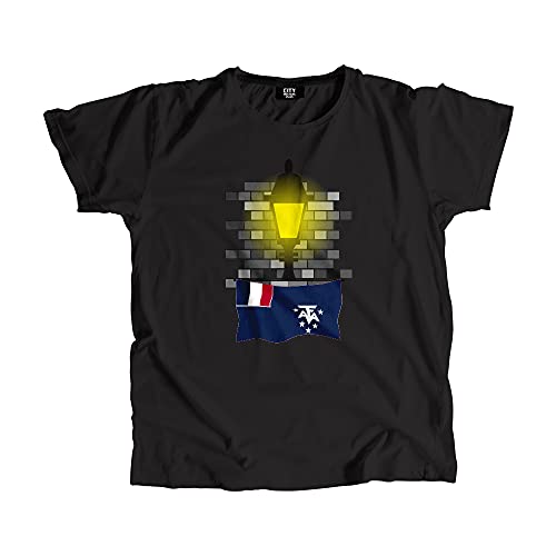 T-shirt French Southern and Antarctic Lands Street Lamp Bricks coton imprimé graphique
