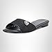 KARL LAGERFELD Paris Women's Shoes Flat Sandal, Black, 8.5