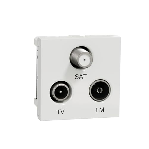 Prise TV FM SAT Schneider Unica pour salon et home-cinéma