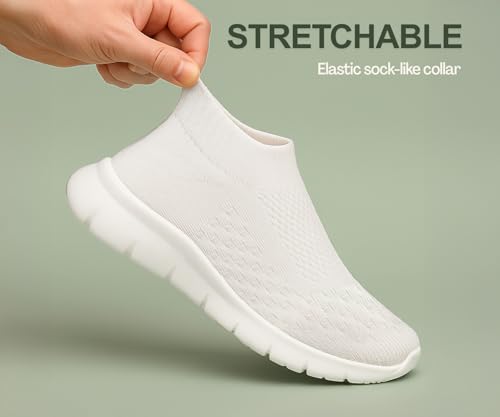 Image of Kraasa Tread Walking Shoes for Men | Knitted Slip-On Sneakers