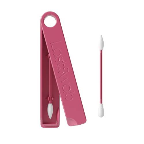 LastSwab® Beauty Bastoncillos Oídos de LastObject - Bastoncillos Ecológicos Q-Tip - Diseñado en Dinamarca - Bastoncillo de Silicona Limpiador Oídos - Zero Waste… (Rojo)