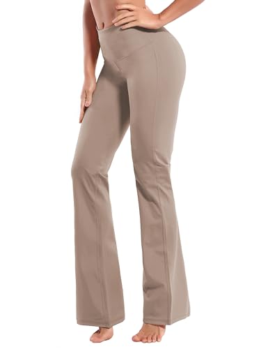 Image of BUBBLELIME 29 inch /31 inch /33 inch /35 inch /37 inch 3 Styles Women's High Waist Bootcut Yoga Pants Basic /Side Pockets Tummy Control Workout Flared