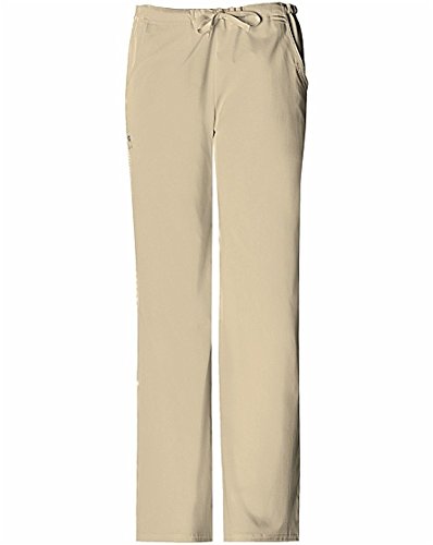 Cherokee Women's Low-Rise Drawstring Pant, Khaki, Small