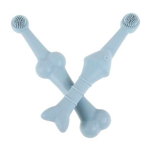 FONDOTIN Silicone Puppy Tooth Brush Set for Small Dogs Cats Pet Toothbrush Kit Finger Brush