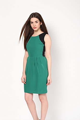 Image of Harpa Women's Silk Empire Knee-Length Dress