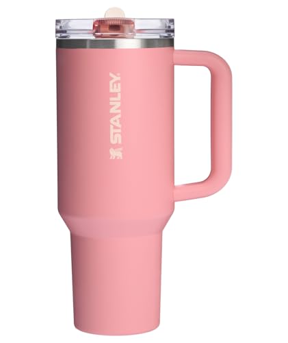Image of STANLEY Quencher ProTour Flip Straw Tumbler with Leakproof Lid 40 oz | Built-In Straw and Handle | Cup Holder Compatible for Travel | Insulated Stainless Steel Cup | BPA-Free | Pink Mesa