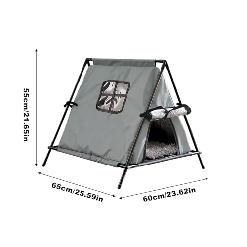 Katzenhöhle für den Außenbereich- Höhle erhöhter und warmer Unterschlupf | wetterfestes Katzenhaus für den Winter, Balkon, Wohnung, Garten, Patio, Hinterhof, Terrasse, Rasen-7
