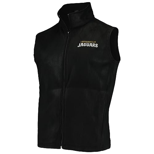Image of dunbrooke Men's Black Minnesota Vikings Houston Fleece Full-Zip Vest