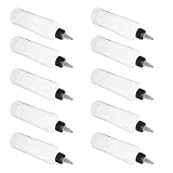 LOLIPPYY 10 Stück Kunststoff Quetschflaschen 250 ml Transparent mit Drehverschluss Nachfüllbare Tropfflaschen für Klebstoff Soßen Ölspender und Bastelarbeiten